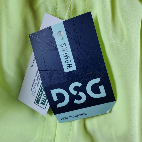 DSG Womens Size 2XL Mid Rise Running Shorts Lo Vis Yellow 3in Inseam Lined New - Picture 7 of 7